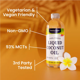 Coconut oil liquid warming in a pan with vegetables.