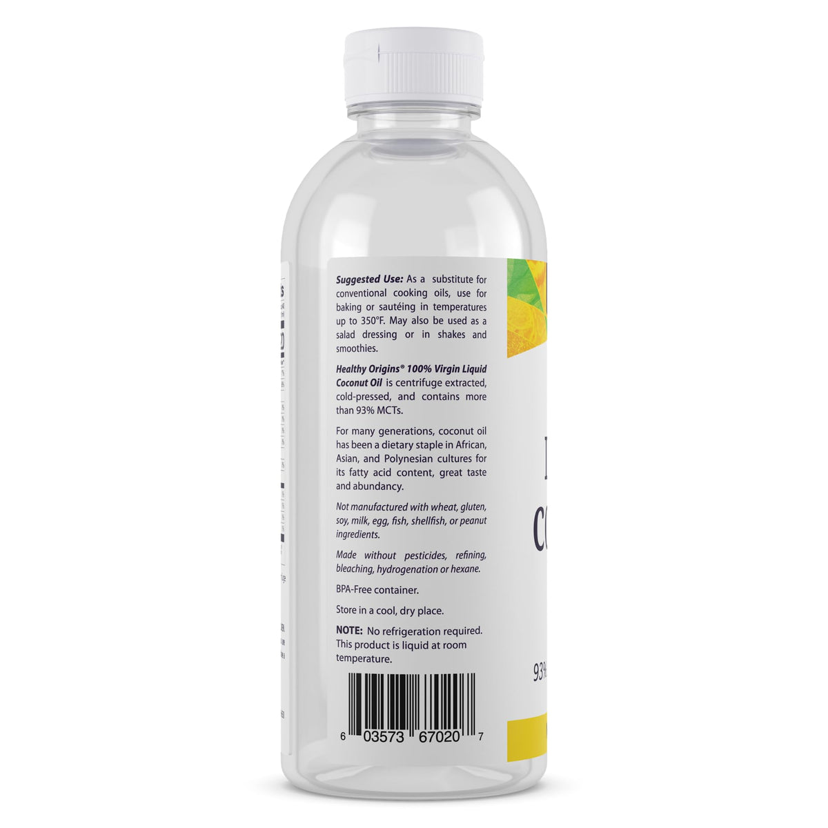 Rich Healthy Origins Coconut Oil liquid splashes during cooking.