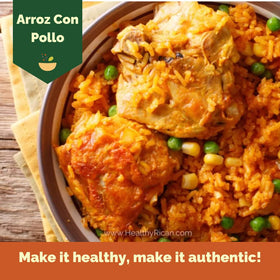 Healthy Rican brand packaging on display signals non-GMO and gluten-free promise.