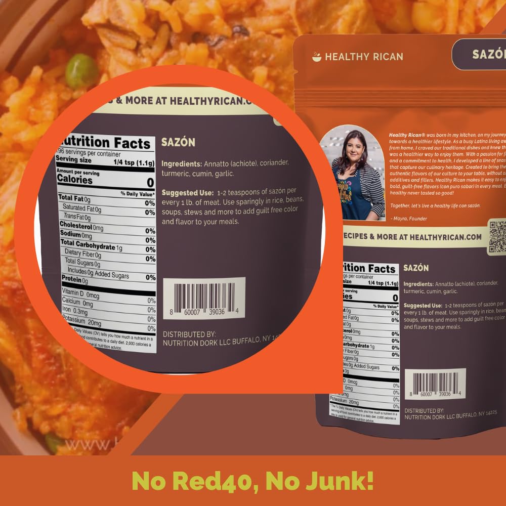 Healthy Rican Sazon on pork or seafood for quick weeknight meals