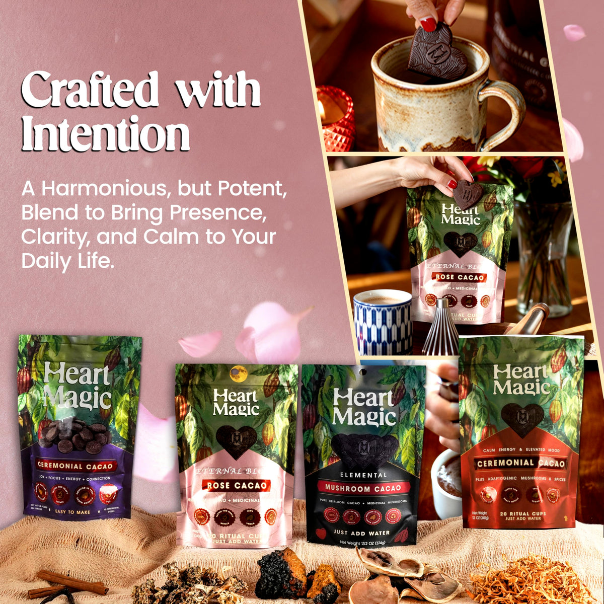 Heart Magic ceremonial cacao lineage connects ancient tradition with modern self-care.