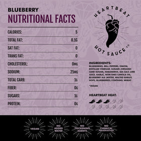 Heartbeat Hot Sauce Co. blueberry-habanero-berries—vibrant berries add bold flavor.