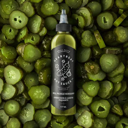 Heartbeat Dill Pickle Serrano over a Bloody Mary for a bright kick