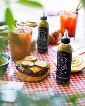 Heartbeat Dill Pickle Serrano bottle adds tang to hot dogs