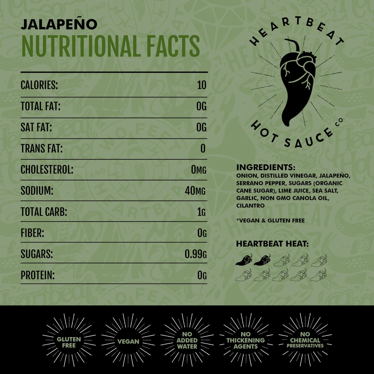 Heartbeat Hot Sauce Co. jalapeño pour demonstrates drizzle-ready control for precise flavor boosts.