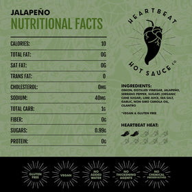 Heartbeat Hot Sauce Co. jalapeño pour demonstrates drizzle-ready control for precise flavor boosts.