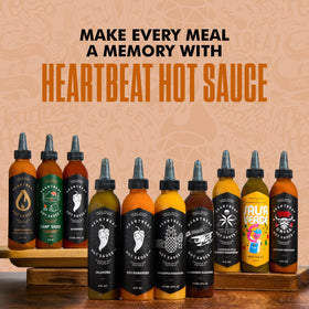 Heartbeat Lion's Mane Piri Piri label closeup highlighting vegan and gluten-free ingredients.