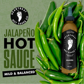 Heartbeat Hot Sauce Co. squeeze bottle design enables precise, mess-free drizzle.