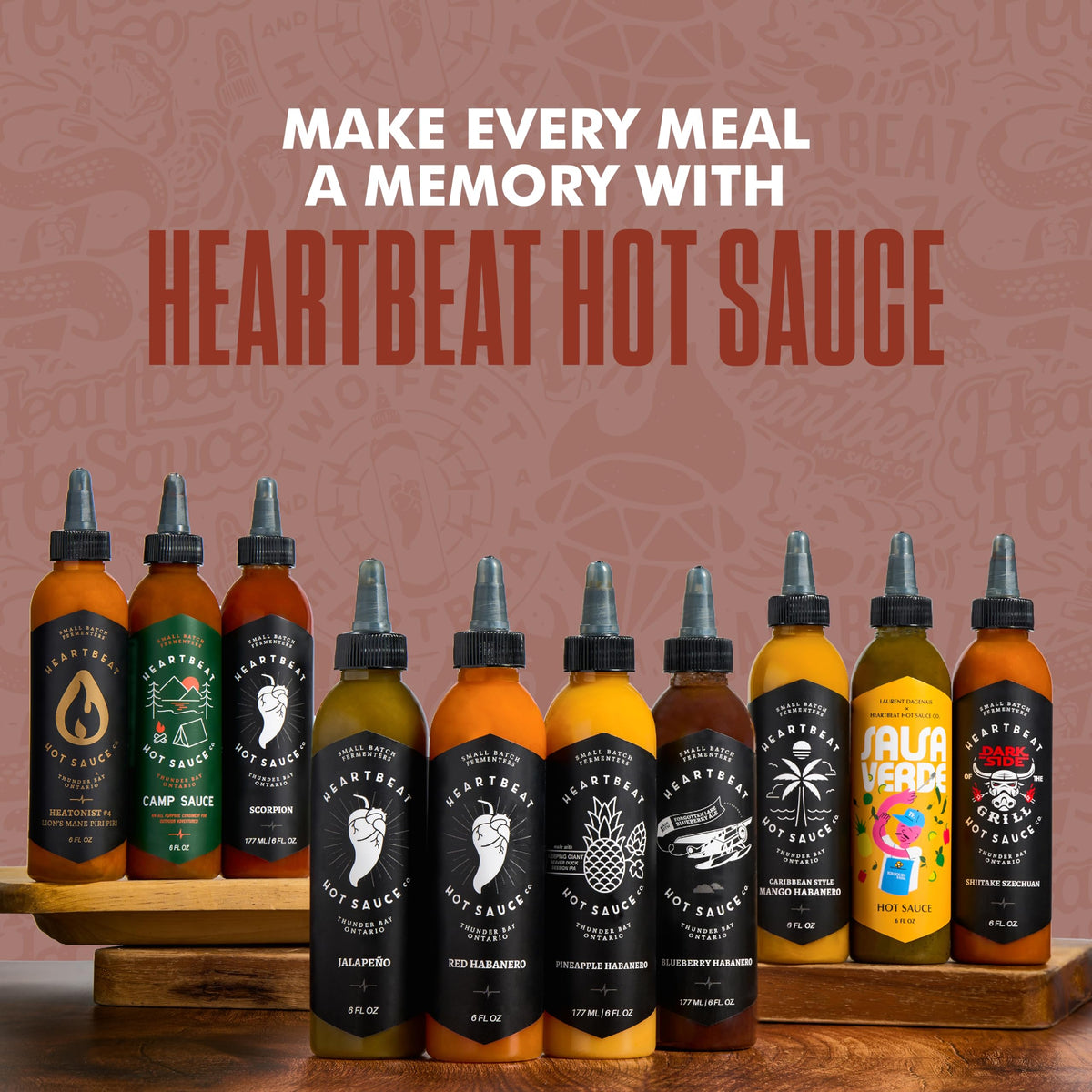 Heartbeat Hot Sauce Co. Stir-fry and noodle dishes get a bold finish.
