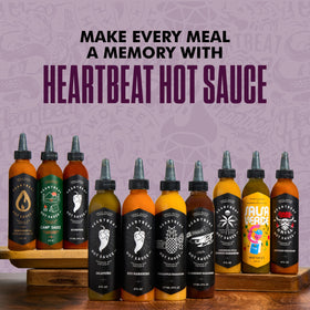 Heartbeat Hot Sauce Co. kitchen-shelf-bottle—compact 6 oz bottle for daily use.