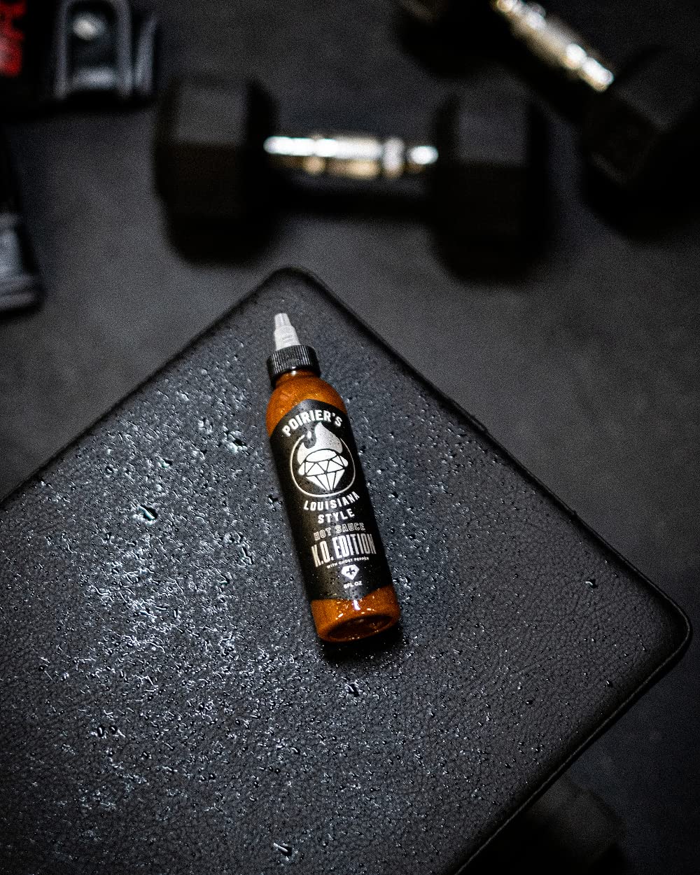 Heartbeat KO Edition sauce drizzle next to peppers and recipe ideas.