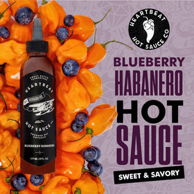 Heartbeat Hot Sauce Co. squeeze-bottle—easy controlled drizzle for everyday meals.