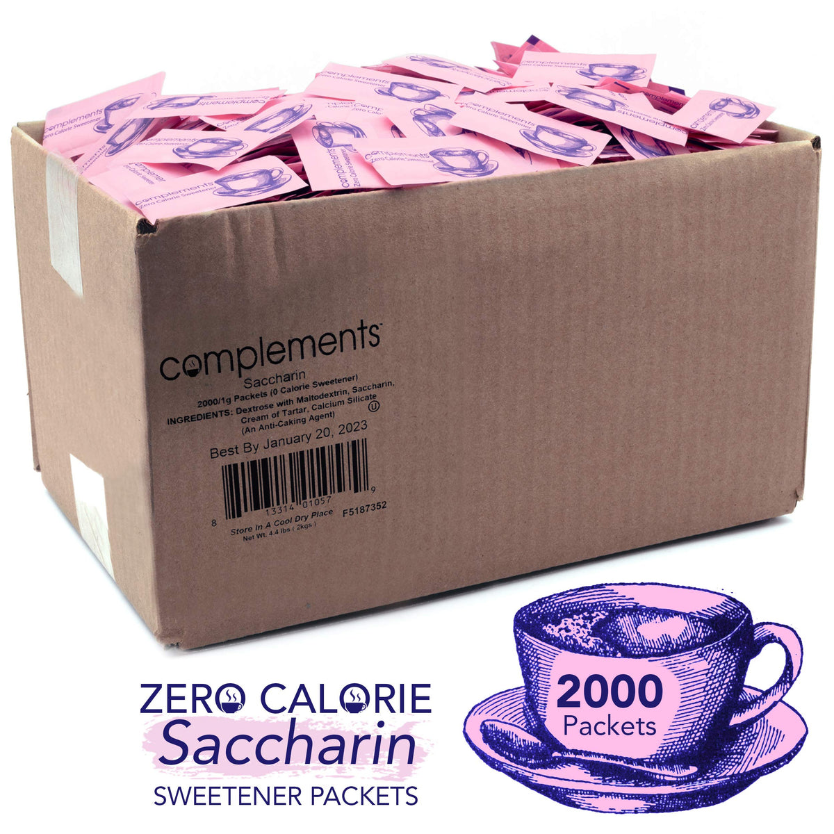 Heartland Complements bulk 2000-packet packaging for easy inventory in food service.