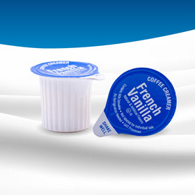 Shelf-stable Heartland non-dairy creamer stored without refrigeration.