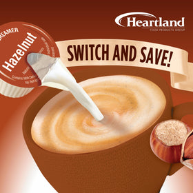 Heartland office setup with coffee and creamer enhances daily break.