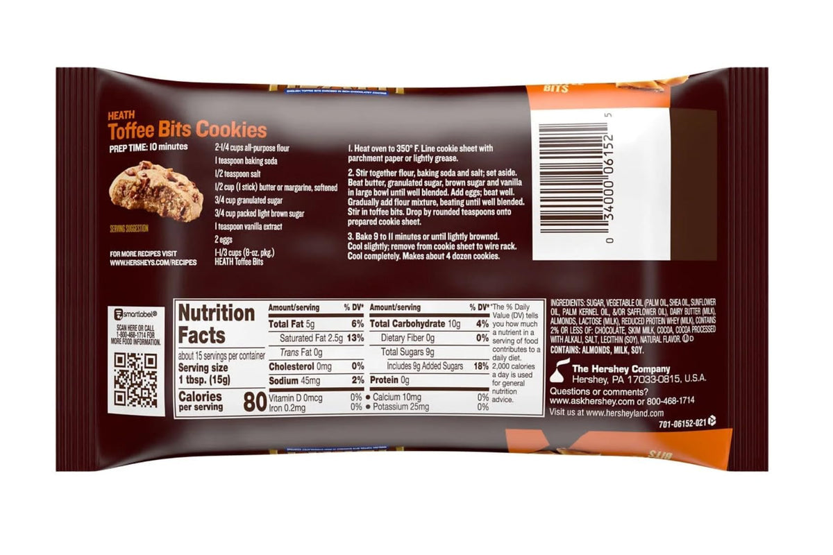 Heath pack of two bags display—two delicious topping options.