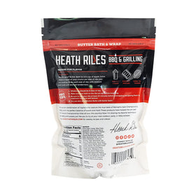 Heath Riles BBQ Butter Bath & Wrap bottle pour demonstrates easy prep for juicy pork.