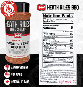 Heath Riles BBQ rub on pork ribs for savory bark.