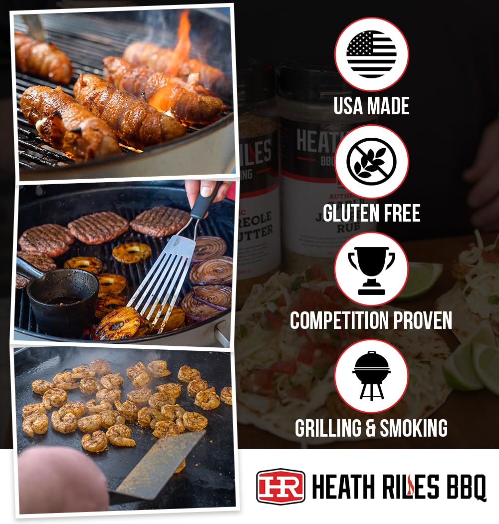 Heath Riles BBQ rub proudly made in Mississippi, USA.