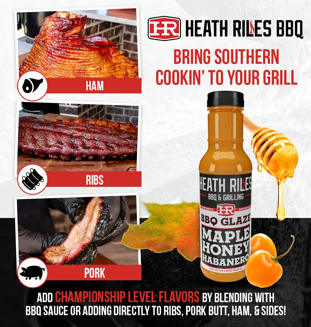 Maple Honey Habanero glaze on pork butt for pulled pork nights