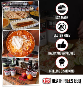 Heath Riles Memphis-style flavor pour adds bold balance to pork
