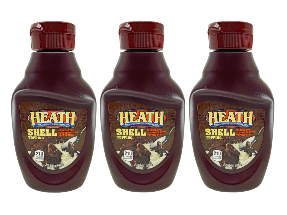 Heath Shell Topping bottle front view for dessert coatings