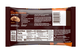 Heath Toffee Bits sprinkled into cookie dough, showing crunch.