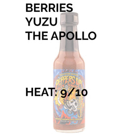 Heatonist Peppers Up! bottle back-label details ingredients for all-natural flavor.