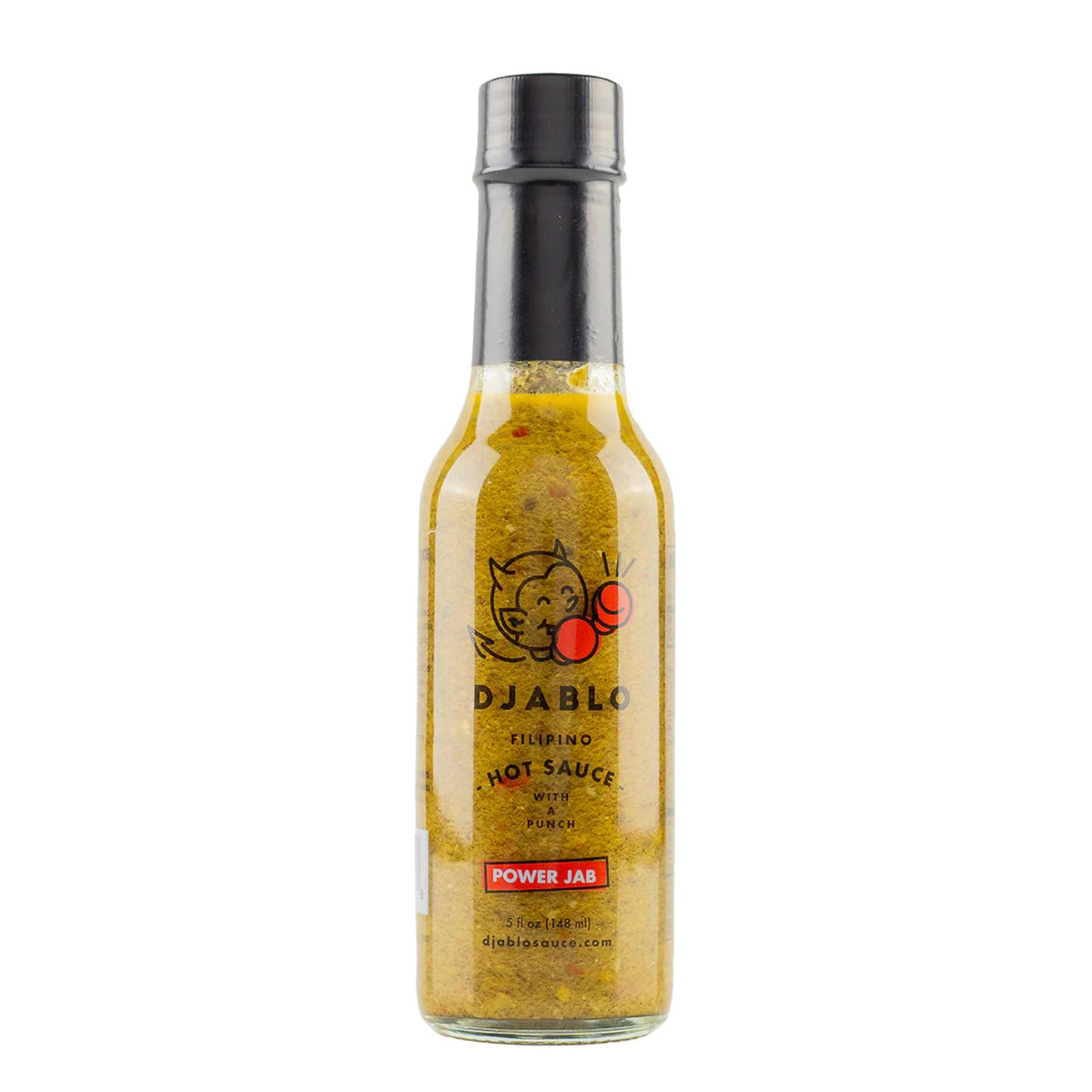 Heatonist Power Jab DJABLO bottle front showing bold heat for tacos