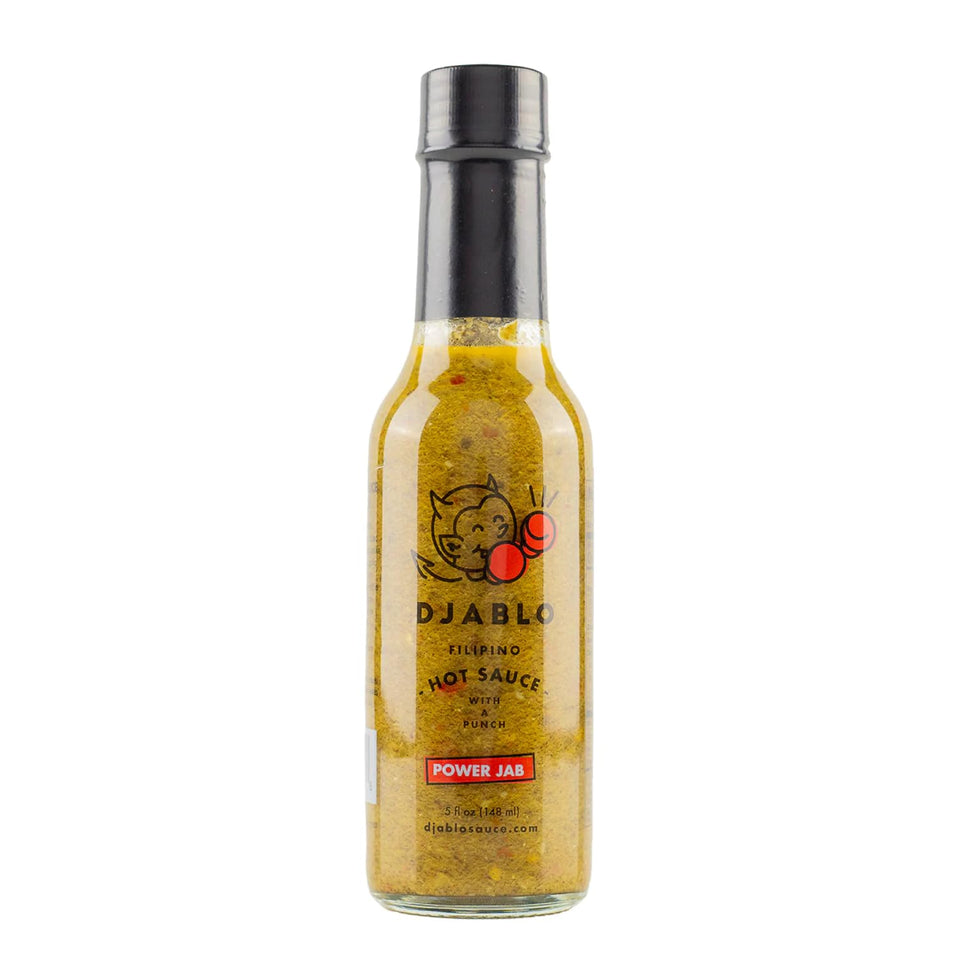 Heatonist Power Jab DJABLO bottle front showing bold heat for tacos