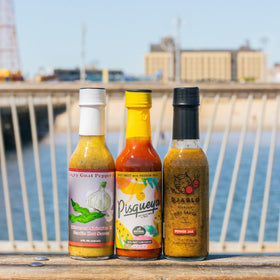 Power Jab label closeup emphasizes scorpion pepper flavor depth