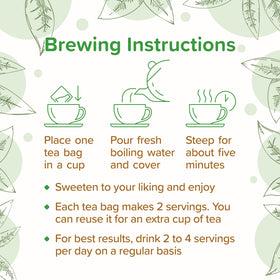 Heaven Blends Organic Holistic Detox Tea sachet preparation for quick, convenient brew