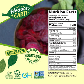 Heaven & Earth Beet Chips crisp close-up highlighting thin beet slices