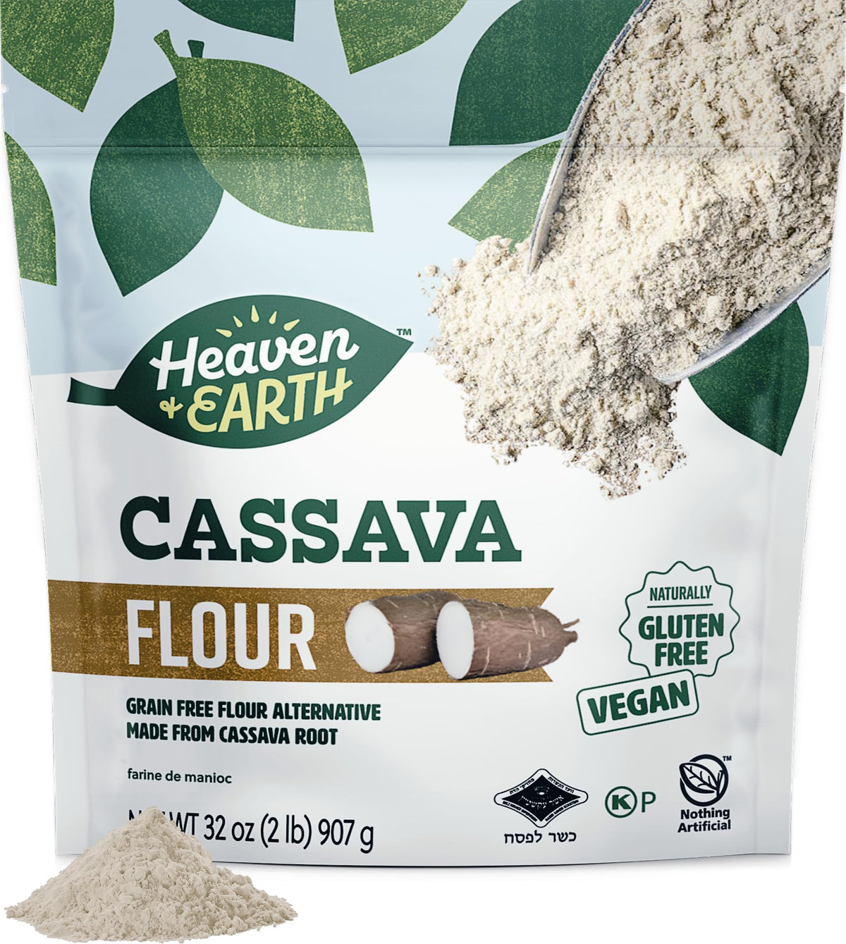 Heave and Earth cassava flour bag for gluten-free baking and paleo-friendly recipes.