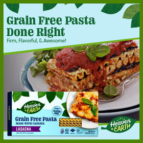 Cooked Heaven & Earth cassava pasta noodles showing firm texture after boiling