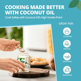 Heaven & Earth coconut oil skin moisturizer for hydration and a natural glow.