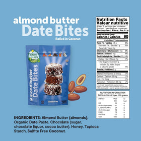 Heaven & Earth dairy free date bites with chocolate and coconut, lunchbox friendly.