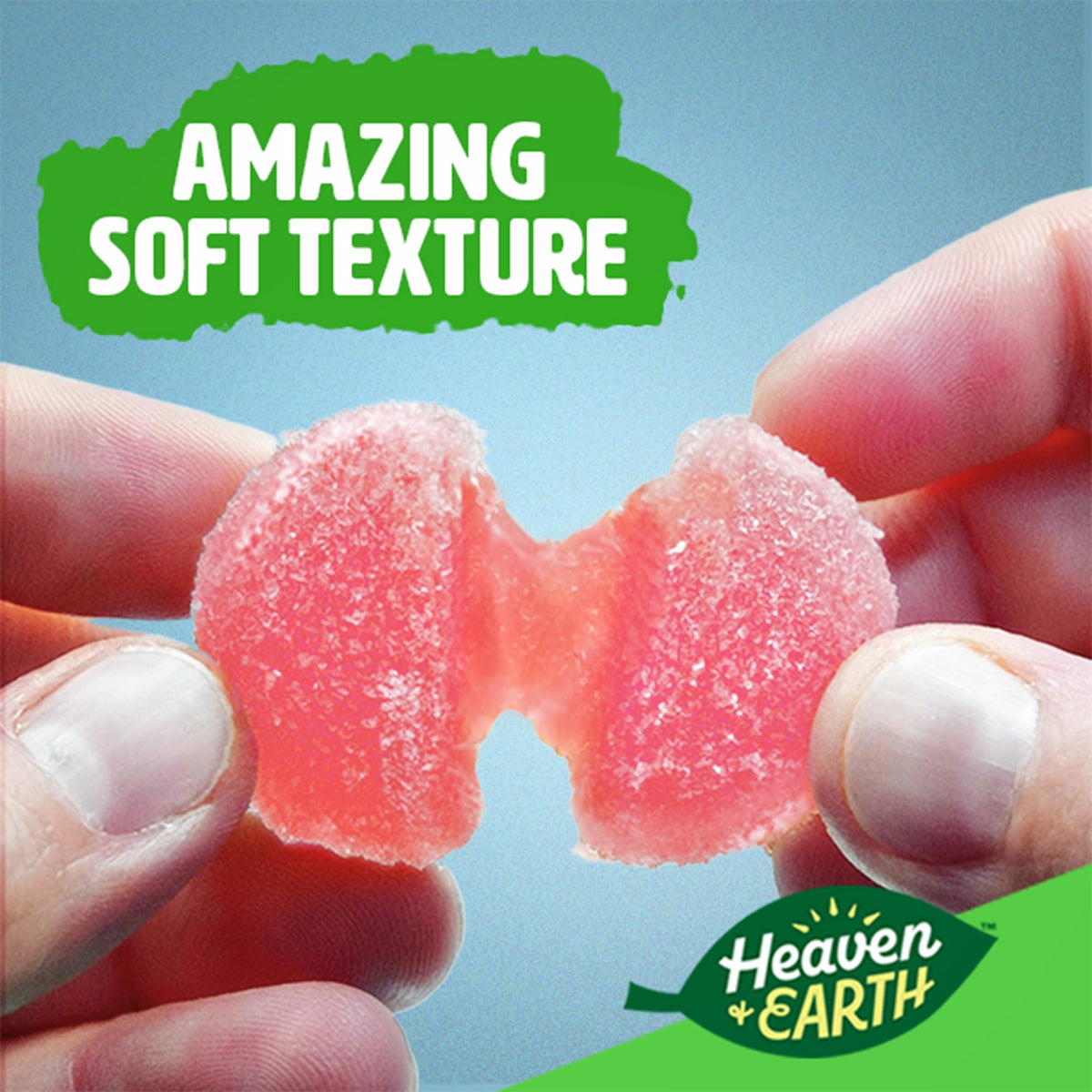 Individually wrapped jelly pieces from Heaven & Earth for freshness on the go.