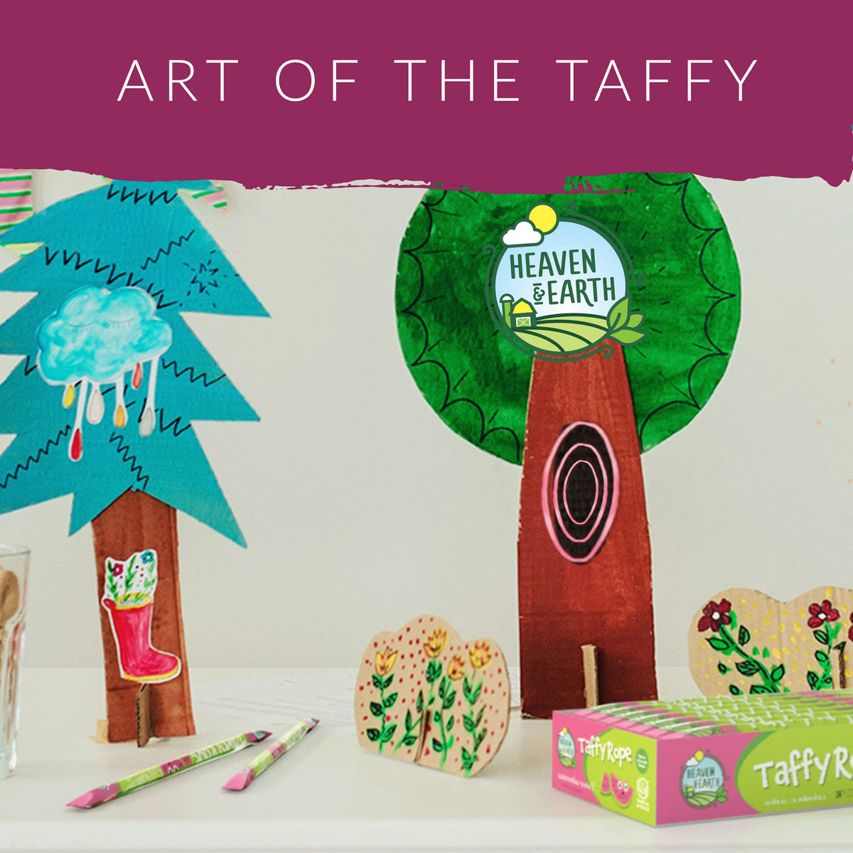 Heaven & Earth Fruit Punch Taffy Rope serving on a party tray suggests shareable fun.