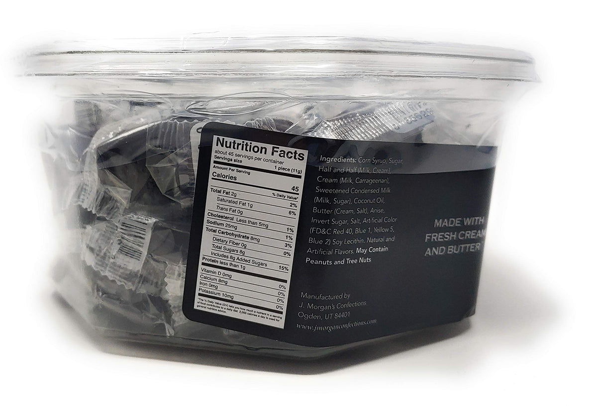Heavenly Caramel gift tub with 45 wrapped candies, ideal for sharing or gifting.