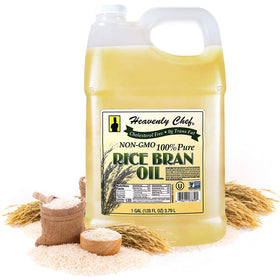 Heavenly Chef Rice Bran Oil pour for high-heat cooking and clean finish.