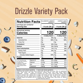 Heavenly Hunks Drizzle variety box 6-pack: convenient gluten-free vegan snacks for busy days.