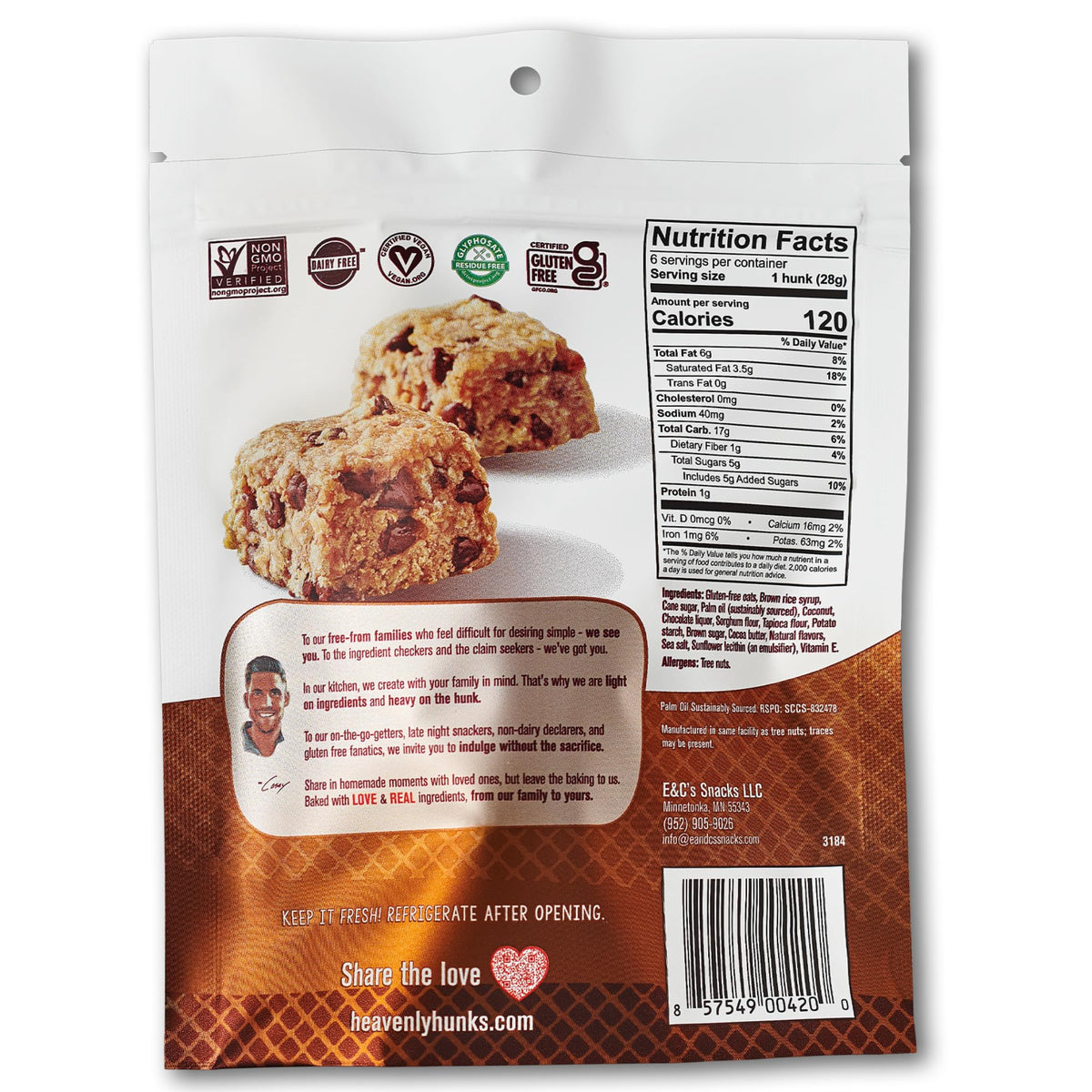 Family-friendly serving idea with six-pack cookies for sharing