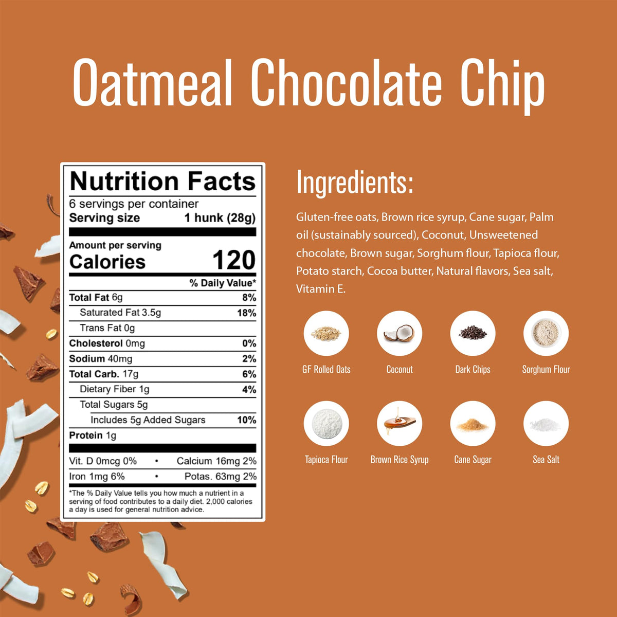 Gluten-free badge on Heavenly Hunks oat cookies