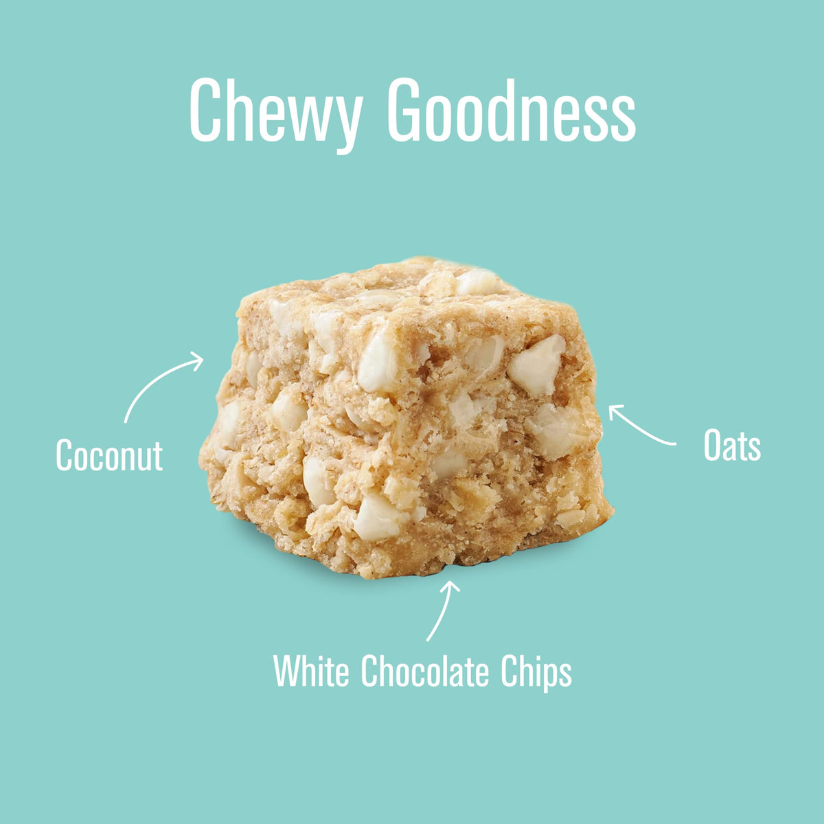 6oz pack image of Heavenly Hunks Oatmeal White Chip for convenient sharing.