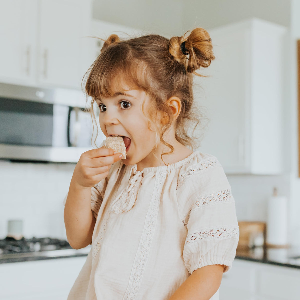 Dairy-free Heavenly Hunks bite, suitable for dairy-free snacking occasions.