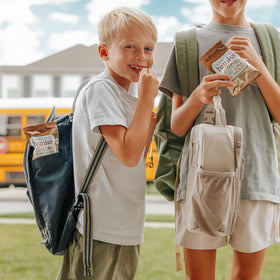 Heavenly Hunks on-the-go snack pack demonstrates a convenient, pocket-sized treat