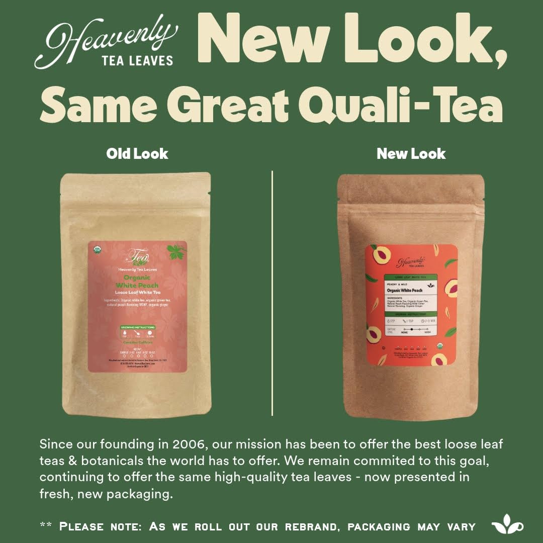 Organic ingredients of Heavenly Tea Leaves ginger lemon green tea include green tea and lemongrass
