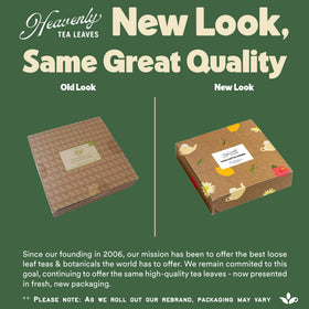 Sampler gift packaging from Heavenly Tea Leaves looks elegant and ready to share.