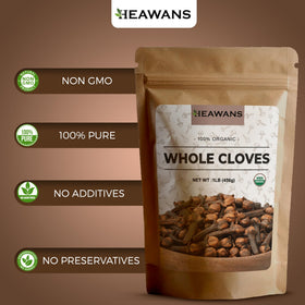 Heawans hand-picked whole cloves; rich aroma enhances stews, sauces, and desserts.